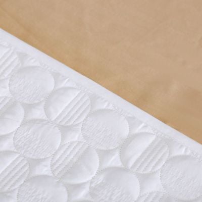 Jewel Quilted Circles 3-Piece King Bedspread Set 220x240 Cm White