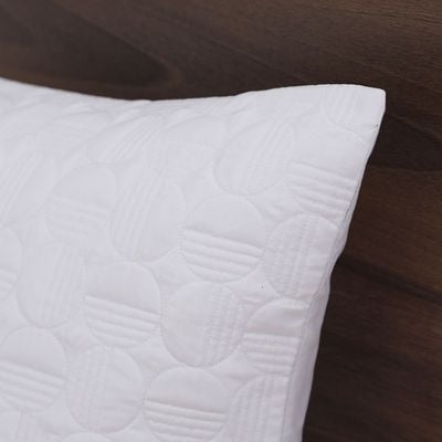 Jewel Quilted Circles 3-Piece King Bedspread Set 220x240 Cm White