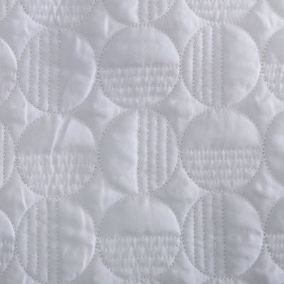 Jewel Quilted Circles 3-Piece King Bedspread Set 220x240 Cm White