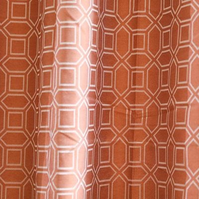 Trellis Jacquard Curtain 2-Piece Set 135X240 Cm - Red