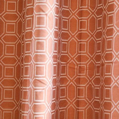 Trellis Jacquard Curtain 2-Piece Set 135X270 Cm - Red