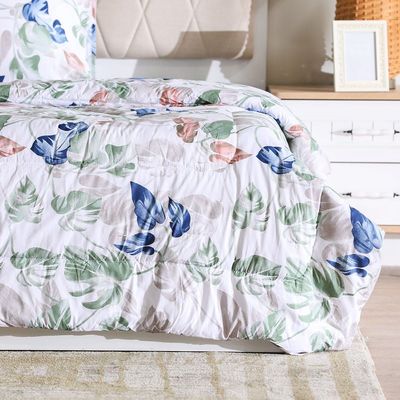 Paradise Palm 3-Piece King Comforter Set 220X240 Cm Teal