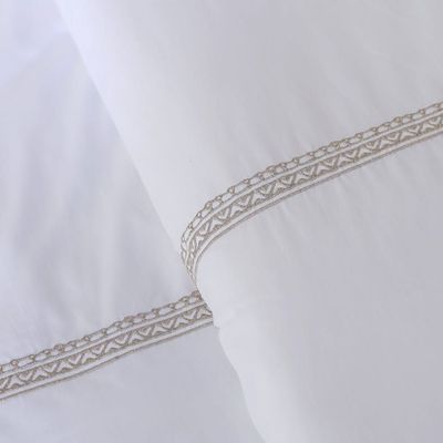 Bloom Lagom Embroidered 5-Piece King Comforter Set 240X260 Cm - White