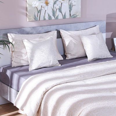 Arianna 5-Piece Super King Comforter Set-260X260 Cm -Beige