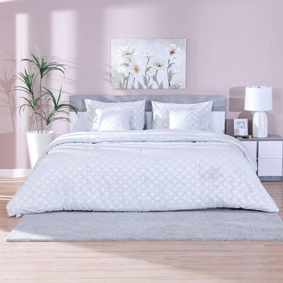 Arianna 5-Piece Super King Comforter Set-260X260 Cm -Off White