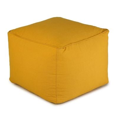 Maxwell Solid Pouffe -Mustard