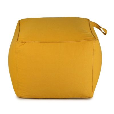 Maxwell Solid Pouffe -Mustard