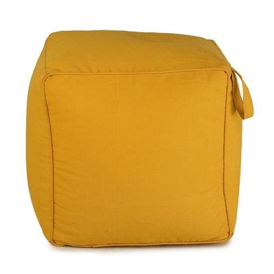 Maxwell Solid Pouffe -Mustard