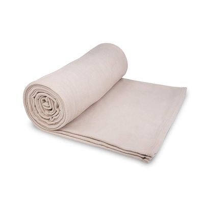 Sterling Solid Printed Polar Fleece Blanket 150X200 Cm Beige