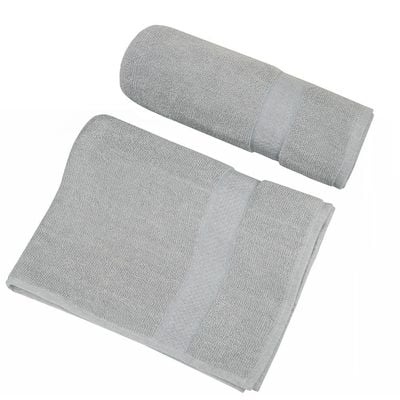 Sterling Solid 2-Piece Bath Towel Set 70X140 Cm Grey