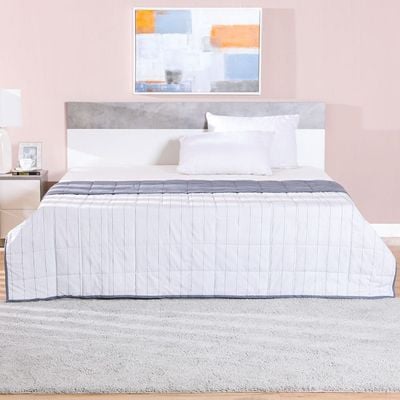 Joy Cotton Quilted Bed Spread Queen -Grey