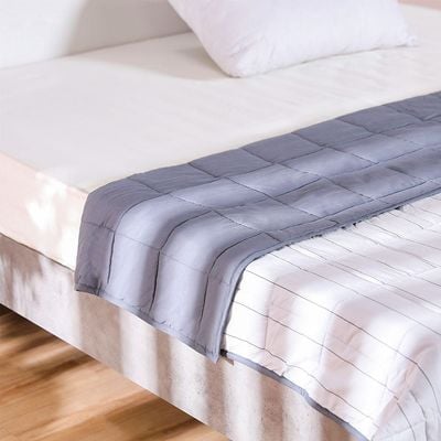 Joy Cotton Quilted Bed Spread Queen -Grey