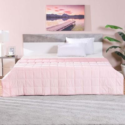 Joy Cotton Quilted Bed Spread Queen -Pink