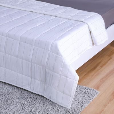 Joy Cotton Quilted Bed Spread King -White