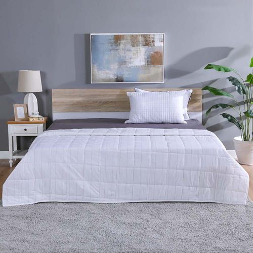 Joy Cotton Quilted Bed Spread King -White