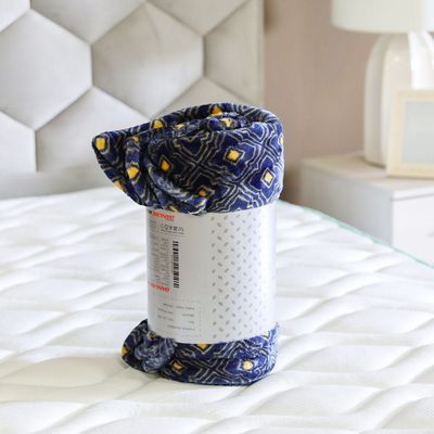 Kosmo Printed Blanket Single 150X235 Cm - Blue