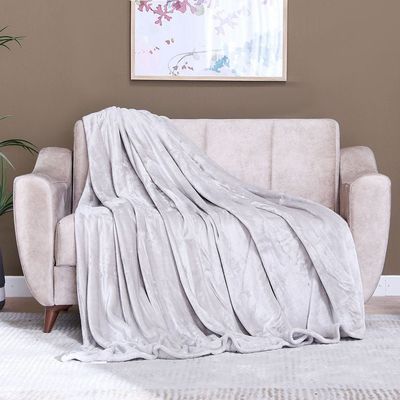 Vegas Solid Blanket Single 150X200 Cm - Off White