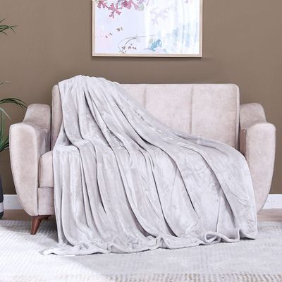 Vegas Solid Blanket Double 220X240 Cm - Off White