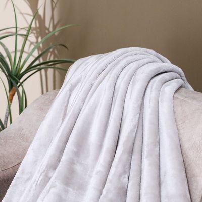 Vegas Solid Blanket Double 220X240 Cm - Off White