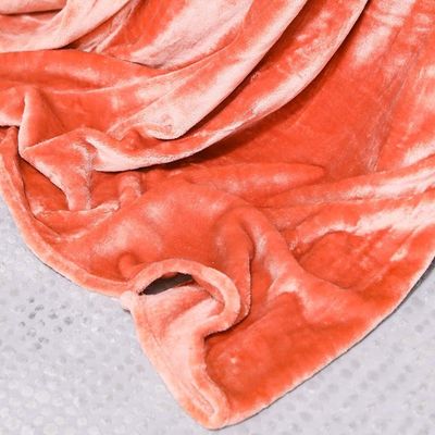 Vegas Solid Blanket Single 150X200 Cm - Peach