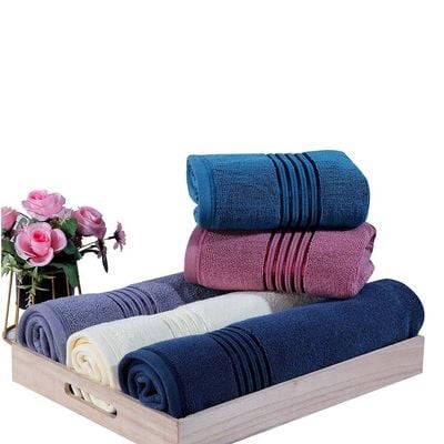 Lets Dry Valencia Border Hand Towel 50X80 Cm - Dusty Rose