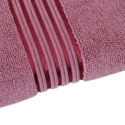 Lets Dry Valencia Border Hand Towel 50X80 Cm - Dusty Rose