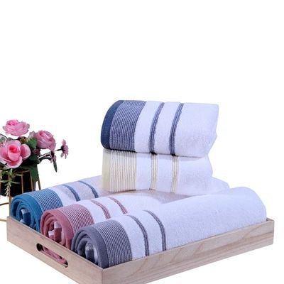 Lets Dry Reinheart Border Hand Towel 50X80 Cm - Butter 