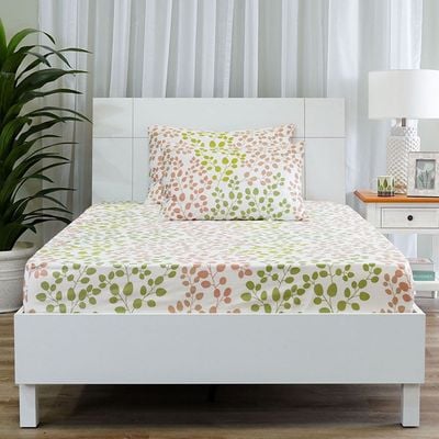 Albany Willow Queen 3- Pcs Fitted Sheet Set 160x200 Cm Green