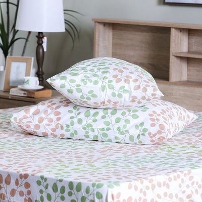 Albany Willow King 3- Pcs Fitted Sheet Set 180x200 Cm Green