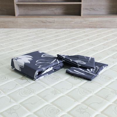 Albany Florence Super King 3- Pcs Fitted Sheet Set 200x200 Cm Dark Grey