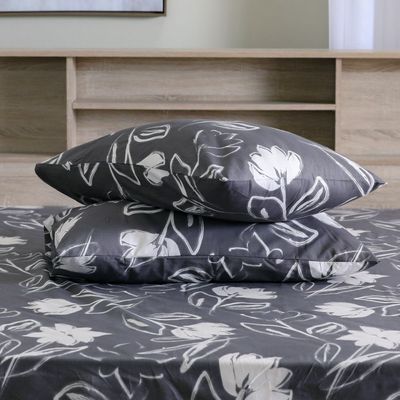 Albany Florence Super King 3- Pcs Fitted Sheet Set 200x200 Cm Dark Grey