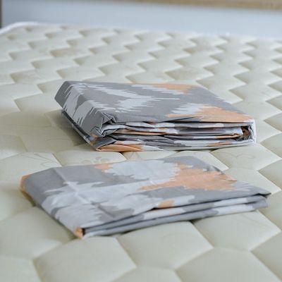 Albany Ikat Queen 3- Pcs Fitted Sheet Set 160x200 Cm Sliver Peach