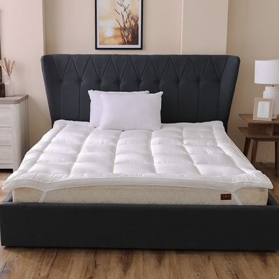 Serenity Silk Feel Mattress Topper King 180x200 Cm White