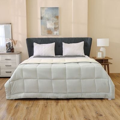 Serenity Stone Washed Microfiber Duvet King 220x240 Cm Off White