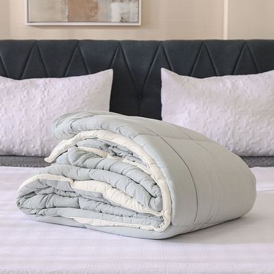 Serenity Stone Washed Microfiber Duvet King 220x240 Cm Off White