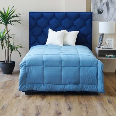 Serenity Stone Washed Microfiber Duvet Single 150x230 Cm Blue