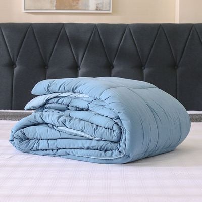 Serenity Stone Washed Microfiber Duvet King 220x240 Cm Blue