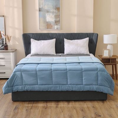 Serenity Stone Washed Microfiber Duvet King 220x240 Cm Blue