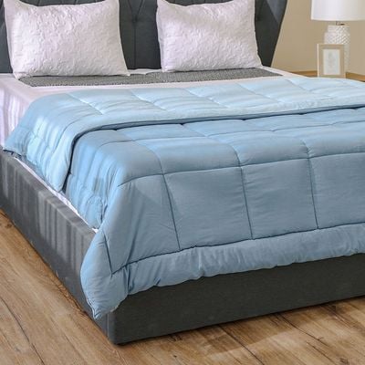 Serenity Stone Washed Microfiber Duvet King 220x240 Cm Blue