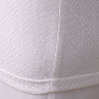 Delight Diamond Jacquard 10- Piece King Comforter BIAB Set 230x260 Cm White