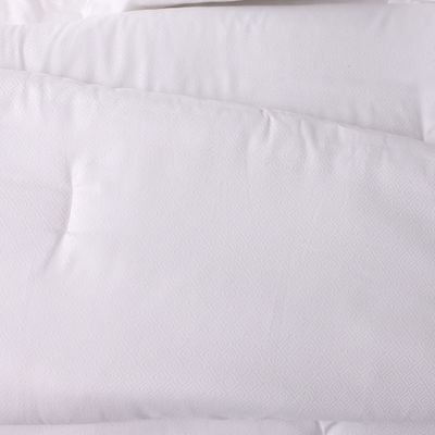 Delight Diamond Jacquard 10- Piece King Comforter BIAB Set 230x260 Cm White