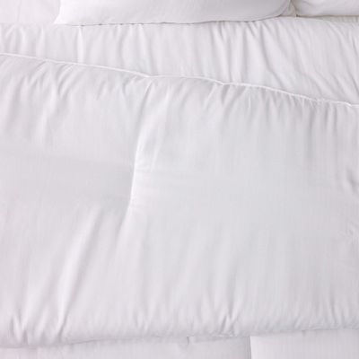 Delight Check Jacquard 10- Piece King Comforter BIAB Set 230x260 Cm White