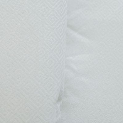 Delight Diamond Jacquard 10- Piece Super King Comforter BIAB Set 260x260 Cm White