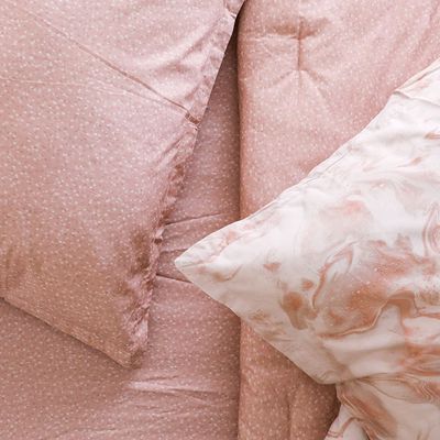 Kingsley 4-Pc Noa King Comforter Set - Blush Pink - 240x260 cm