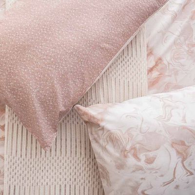 SS23 Kingsley Noa King Fitted Sheet 3-Piece Set 180x200 Cm Blush