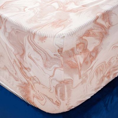 SS23 Kingsley Noa King Fitted Sheet 3-Piece Set 180x200 Cm Blush