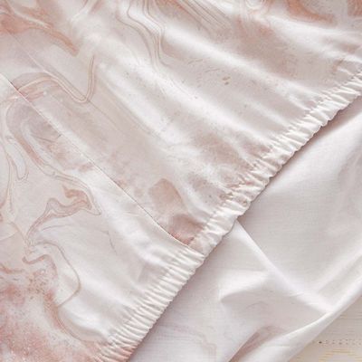 SS23 Kingsley Noa King Fitted Sheet 3-Piece Set 180x200 Cm Blush