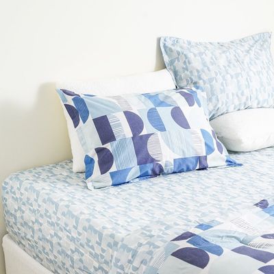 Kingsley 4-Pc Kari King Comforter Set - Indigo - 240x260 cm