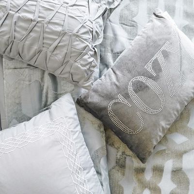 Allure Phecda 7- Piece King Comforter Set 240x260 Cm Grey