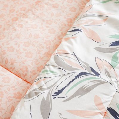 AW23 Bliss Barley 6- Piece Super King Comforter Set 260x260 Cm Peach